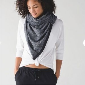 Lululemon Vinyasa Rulu Scarf Wrap Charcoal Space Dye